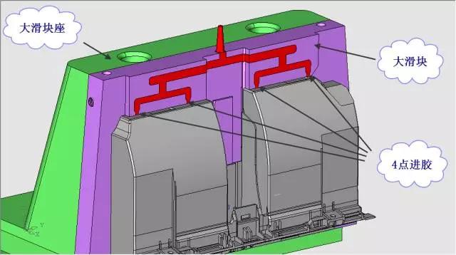 点击进入看图评论 轿车杂物盒外壳模具设计(动模内抽芯)
