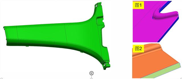 汽车里的立柱内饰板本体的注塑模具设计方法总结