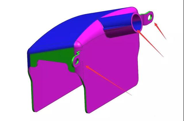 点击进入看图评论 适用于塑胶模具中必不可少的双向倒扣结构设计