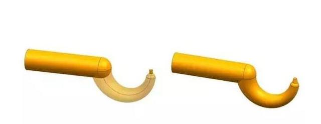 模具设计之:UG快速画牛角进胶的方法