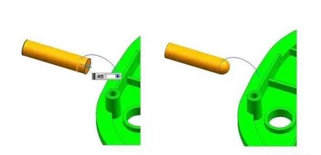 模具设计之:UG快速画牛角进胶的方法